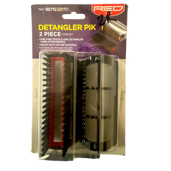 BRAND NEW RED BY KISS DETANGLER PIK 2pc COMB SET - Picture 1 of 2